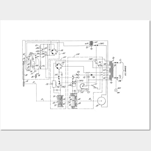 Power Transmission System for Sewing Machine Vintage Patent Hand Drawing Posters and Art